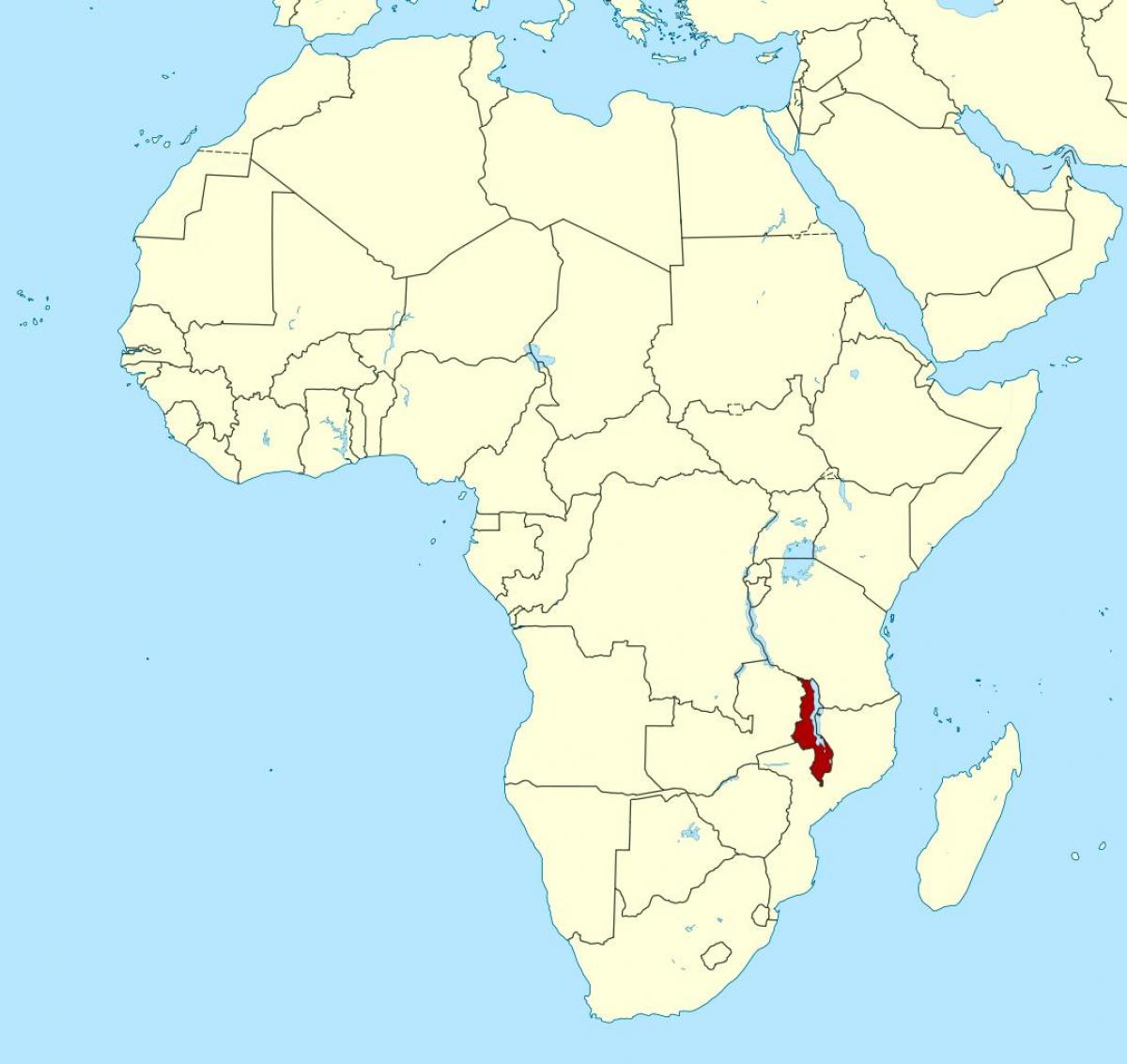 mapa de Malawi mapa de ubicación de áfrica