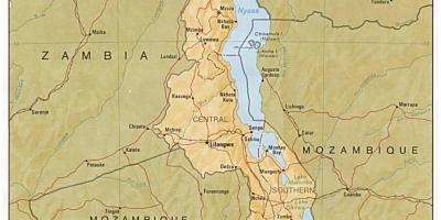 El lago Malawi en el mapa